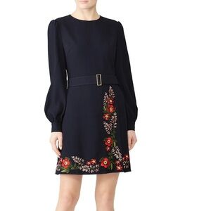 Ted Baker London Sililia Kirstenbosch Navy Floral Embroidered Mini Dress 1